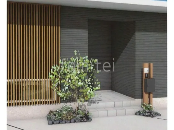 ロックガーデン　角柱門柱