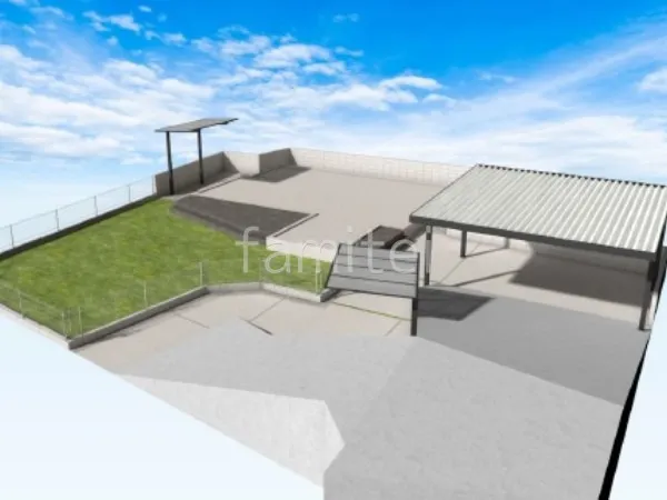 2台用カーポート 土間コンクリート