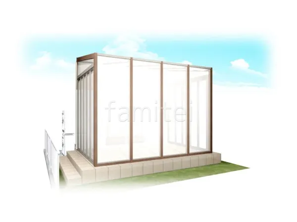 ガーデンサンルーム　タイルデッキ