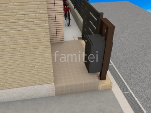 タイル貼り階段