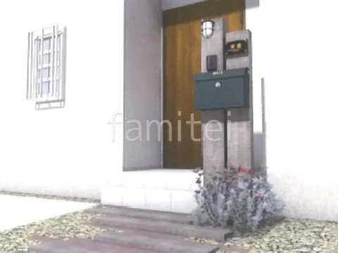 コンクリート枕木 門柱 アプローチ