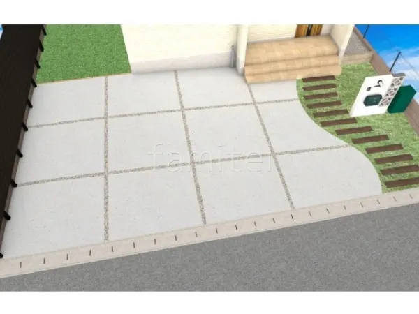 土間コンクリート 砂利目地