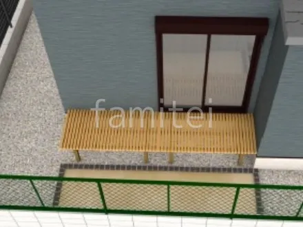 ウッドデッキ　花壇