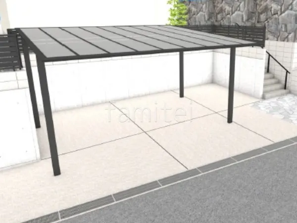 2台用カーポート 土間コンクリート