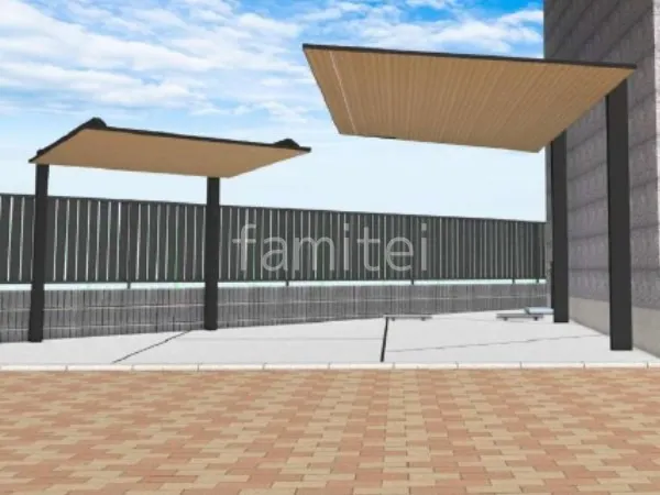 目隠しフェンス 車止め