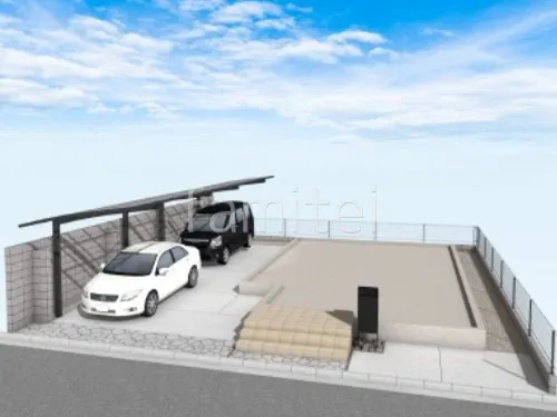 宅配ボックス付き機能門柱