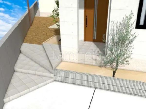 土留めブロック　花壇　シンボルツリー