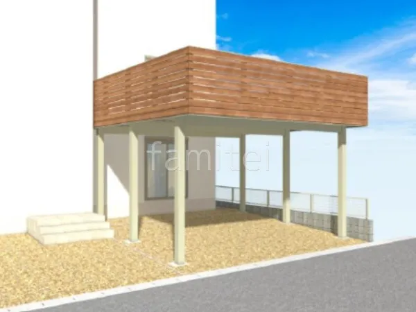 バルコニー付きカーポート