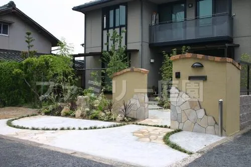 南欧風オープン外構