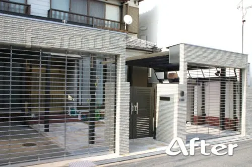 リフォーム後　車庫ガレージ　シャッター