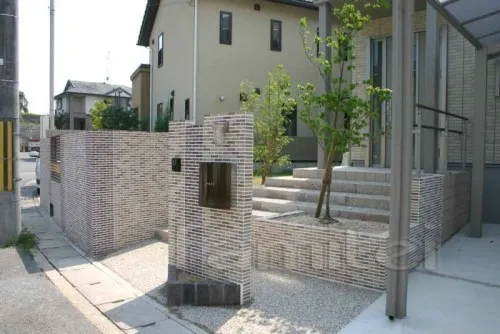 デザインタイル門柱