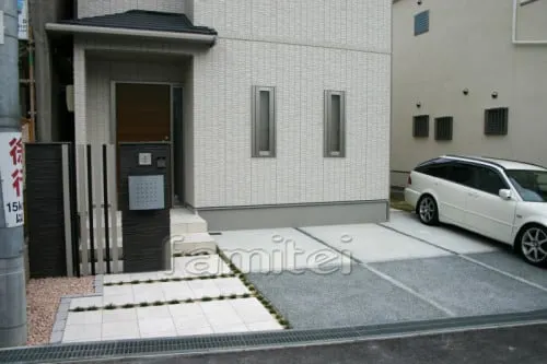 シンプル外構　草目地