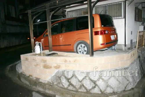 車庫　化粧ブロック