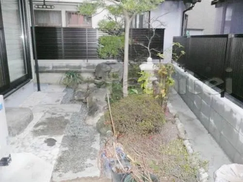 庭園リフォーム前