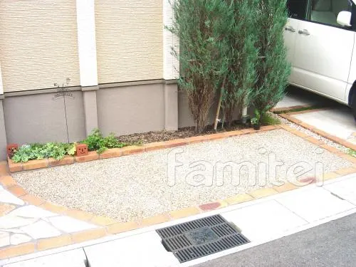 土間リフォーム　植栽撤去