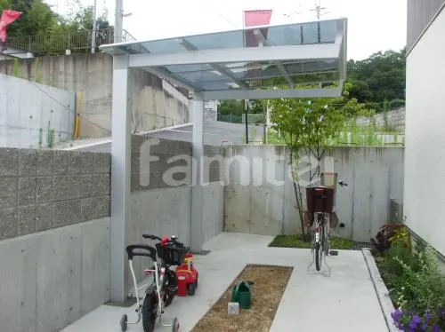 自転車バイク屋根 三協アルミ マイリッシュ(ニューマイリッシュ) サイクルポート F型フラット屋根