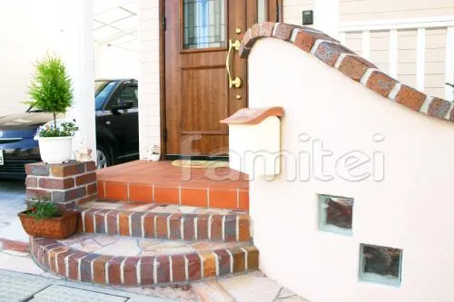 門まわり　南欧風門柱　郵便ポスト:スタッコ(ディーズガーデン)