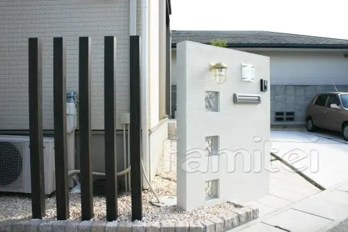 ガラスブロック門柱