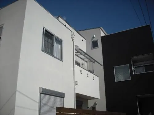 ベランダ屋根　三協アルミ　メニーウェルテラス2F