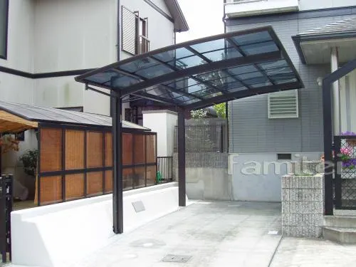 車庫ガレージ雨除け屋根　YKKレイナポート1台