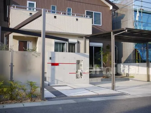 RC調吹付け門柱