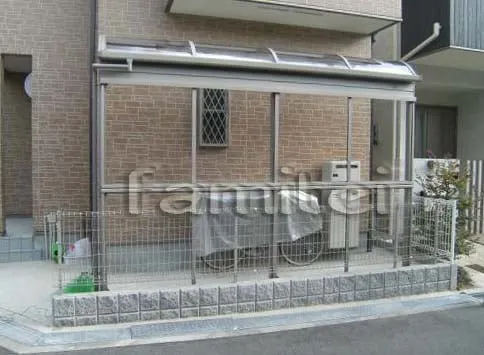  新日軽　ファインテラス屋根1F　　メッシュフェンス