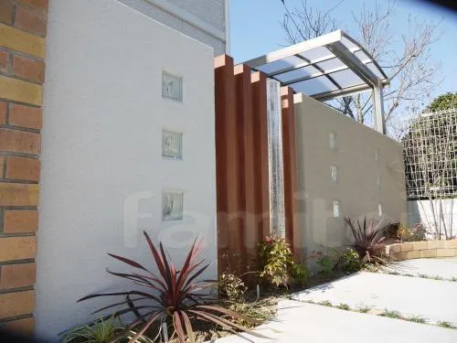 ガラスブロック門柱　ガラス角柱　インゴット　木製角柱:タカショー-エバーアートウッド