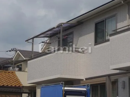 ベランダ物干し　レギュラーテラス屋根2階