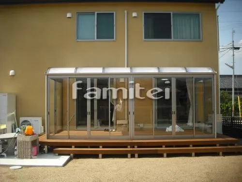 レギュラーサンルーム特殊加工ウッドデッキ