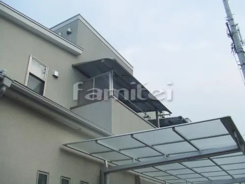 テラス屋根 側面パネル取付