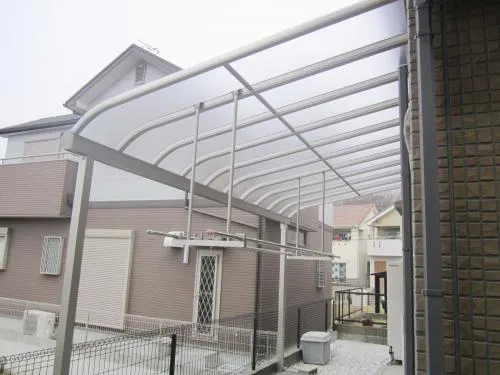 テラス物干し竿掛け