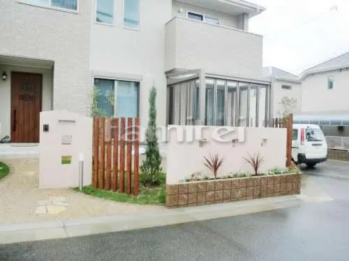 門まわりリフォーム　塗装門柱