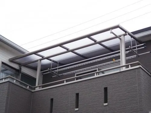 ベランダ屋根 フラットテラス屋根2階 物干し