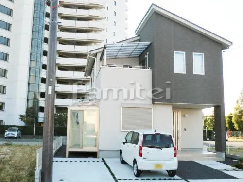 レギュラーサンルーム 竿掛け カーテンレールの外構施工例（現場番号