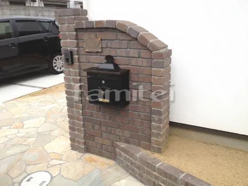 レンガ調門柱 アンティークレンガ ソイルレンガ ユニソン