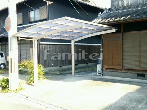 カーポート YKKAP レイナポートグラン 1台用(単棟) R型アール屋根