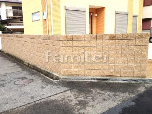 目隠し化粧ブロック塀 ユニソン シャモティ