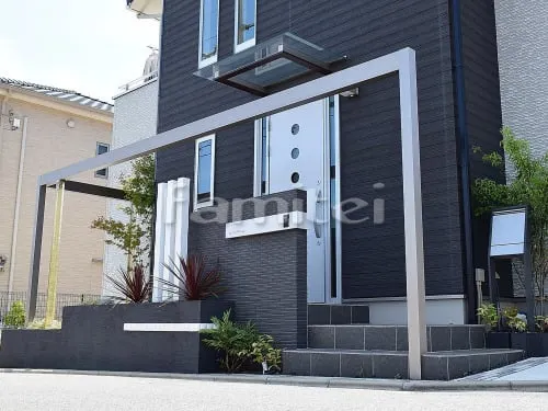 虹の庭 門まわり アルミアーチ デザイン角柱 LIXILリクシル プラスG