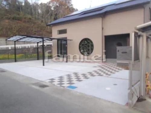 新築モダン オープン外構