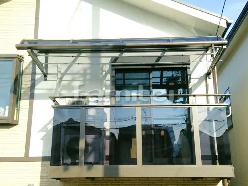 柱なしベランダ屋根 LIXILリクシル サンクテラス屋根2(スピーネ) TOEXトエックス 2階用 R型アール屋根 物干し