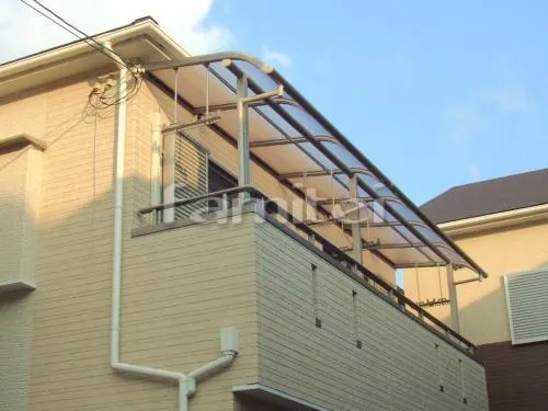 ベランダ屋根 レギュラーテラス屋根 2階用 R型アール屋根 物干し