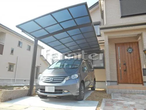 カーポート LIXILリクシル カーブポートシグマ3 TOSTEMトステム 1台用(単棟) R型アール屋根