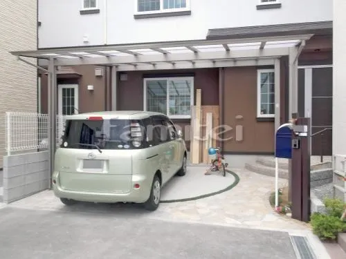 ガレージまわり 駐車場屋根 土間コンクリート