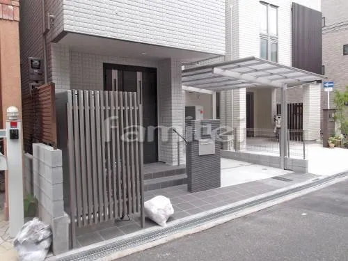 新築モダン オープン外構