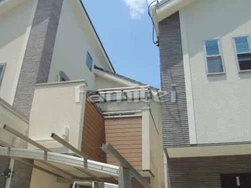 ベランダ屋根 フラットテラス屋根 2階用 F型 物干し