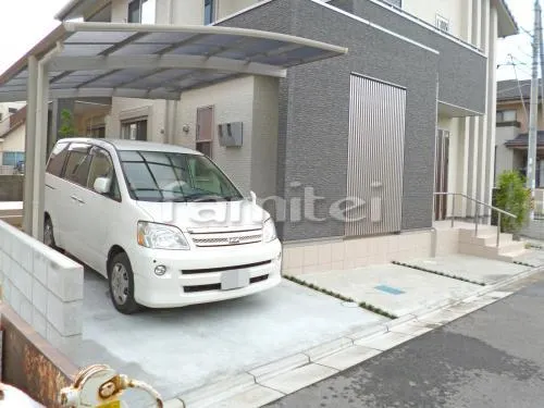 ガレージまわり 駐車場屋根 土間コンクリート