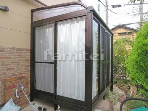 ガーデンルーム レギュラーサンルーム R型アール屋根 内部日除け 網戸 カーテンレール