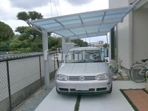 カーポート YKKAP エフルージュグラン 縦1.5台用(1台+延長 縦連棟) F型フラット屋根