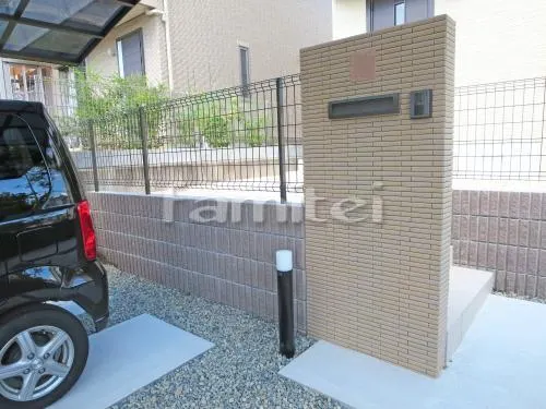 玄関まわり 門柱 表札 ポスト 照明 アプローチ