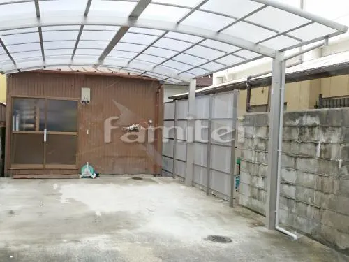 カーポート YKKAP レイナポートグラン 横2台用(ワイド ツイン) R型アール屋根